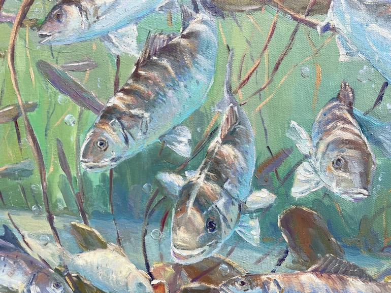 Original Art Deco Water Painting by Eugene Chernyakovsky