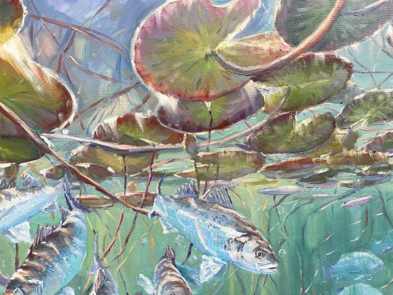 Original Art Deco Water Painting by Eugene Chernyakovsky