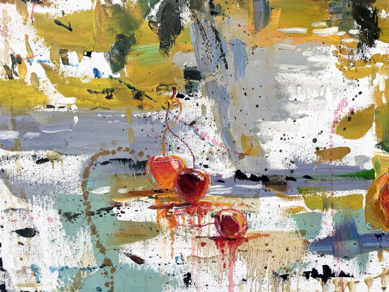 Original Abstract Floral Painting by Eugene Chernyakovsky