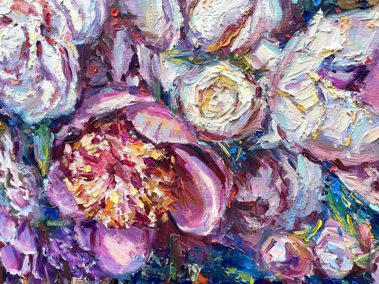 Original Abstract Floral Painting by Eugene Chernyakovsky