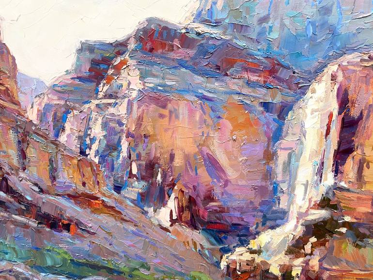 Original Abstract Landscape Painting by Eugene Chernyakovsky