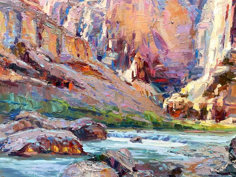 Original Abstract Landscape Painting by Eugene Chernyakovsky