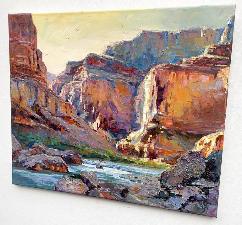 Original Abstract Landscape Painting by Eugene Chernyakovsky