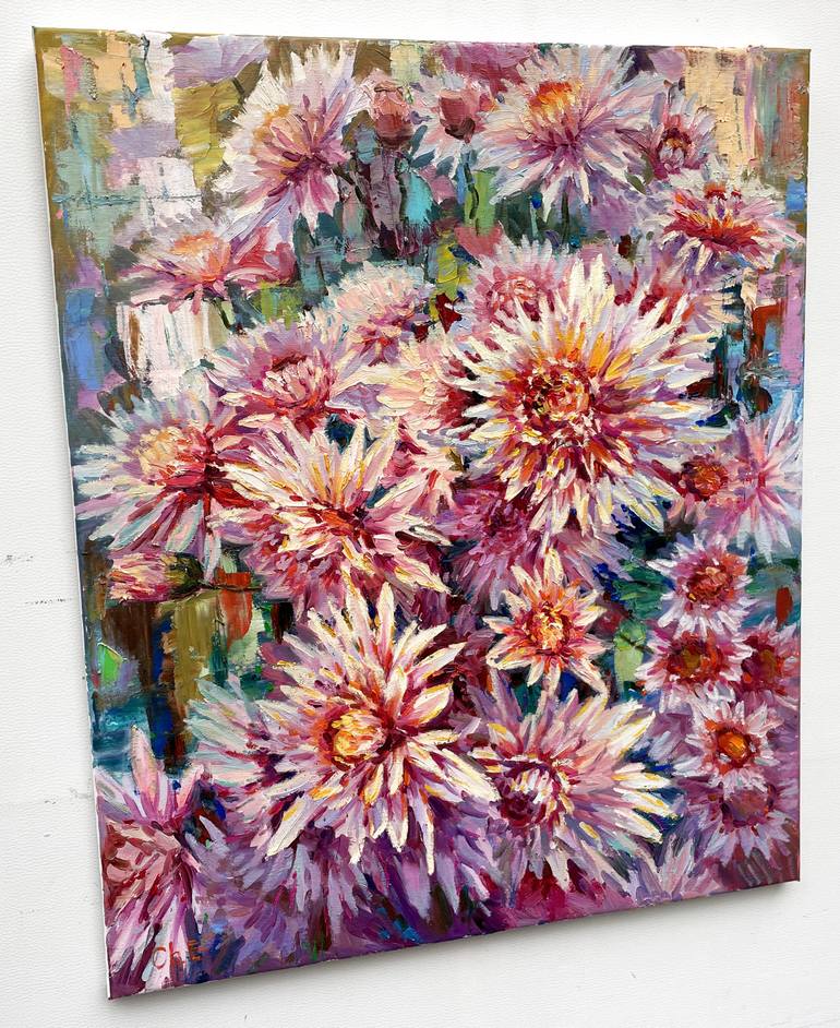 Original Abstract Floral Painting by Eugene Chernyakovsky