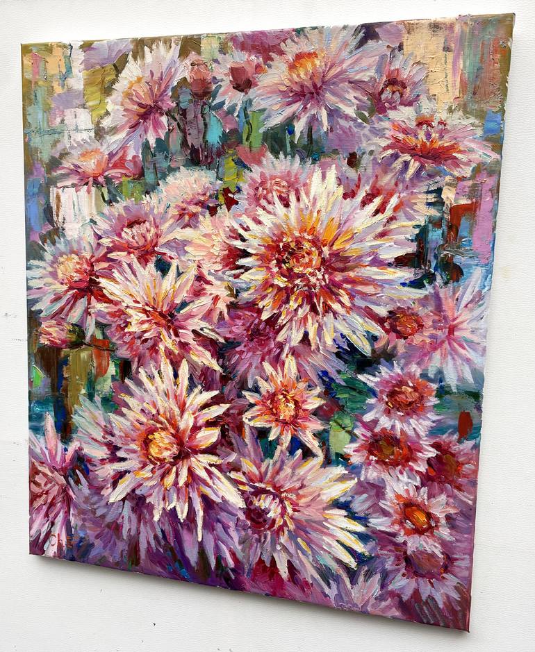 Original Abstract Floral Painting by Eugene Chernyakovsky