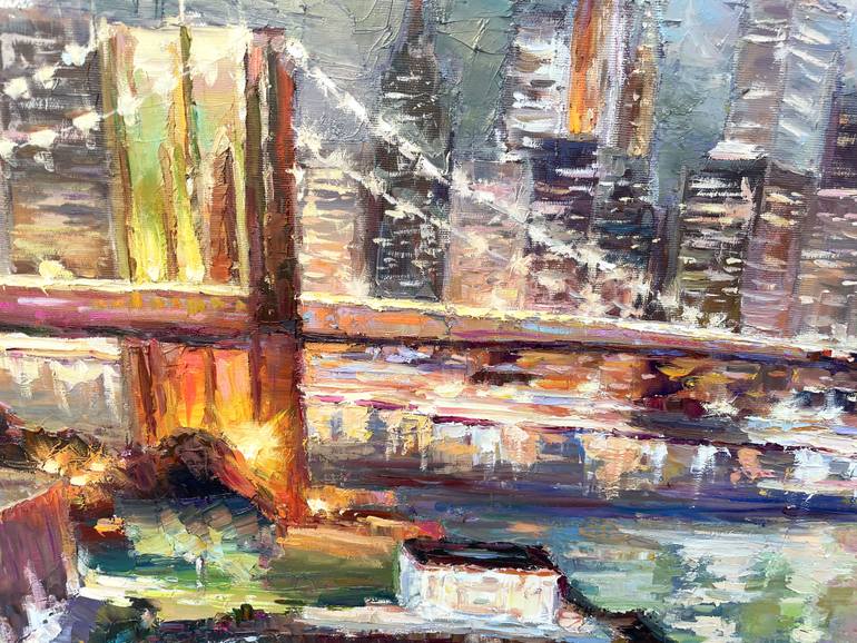 Original Abstract Architecture Painting by Eugene Chernyakovsky