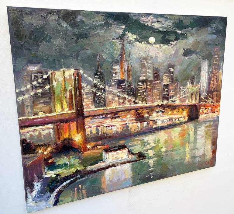 Original Abstract Architecture Painting by Eugene Chernyakovsky