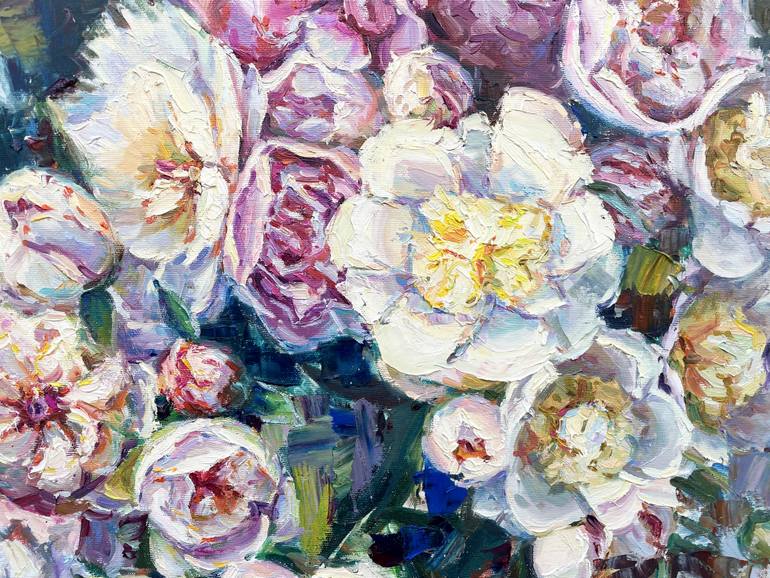 Original Abstract Floral Painting by Eugene Chernyakovsky