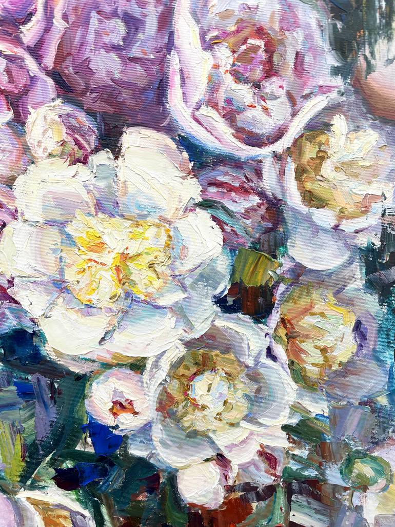 Original Abstract Floral Painting by Eugene Chernyakovsky