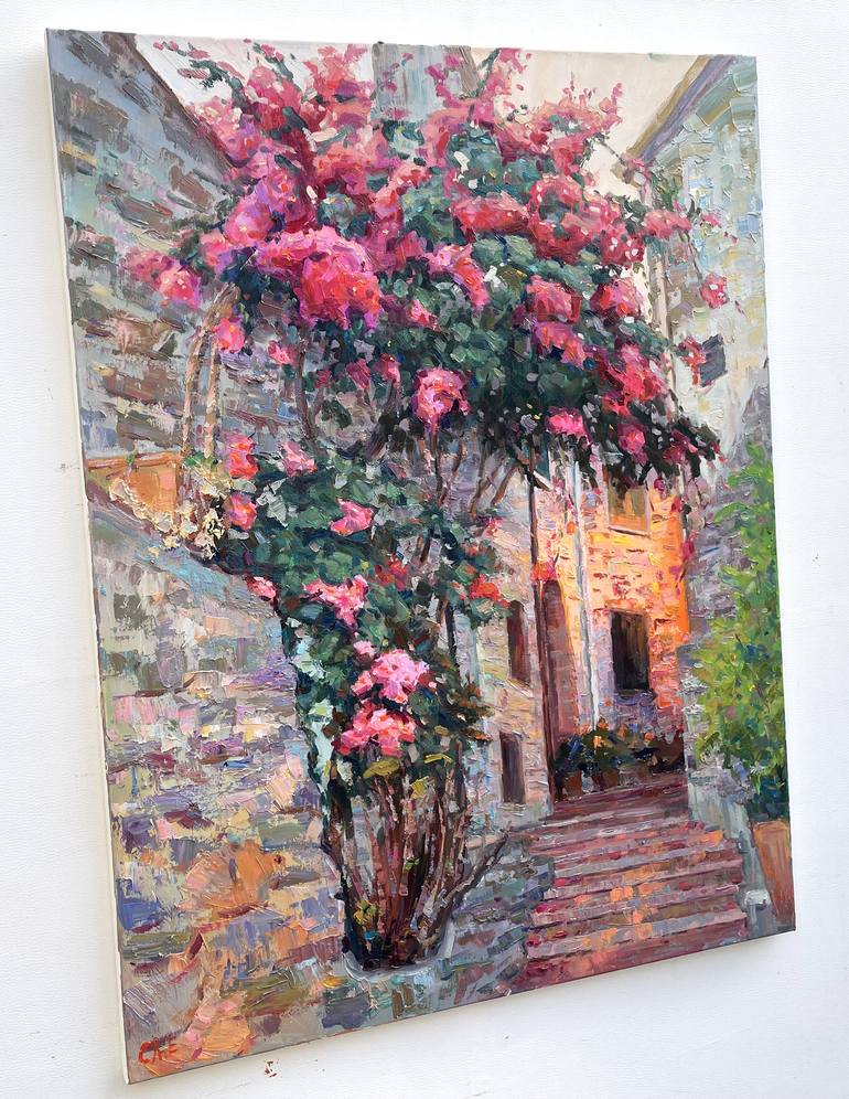 Original Abstract Floral Painting by Eugene Chernyakovsky