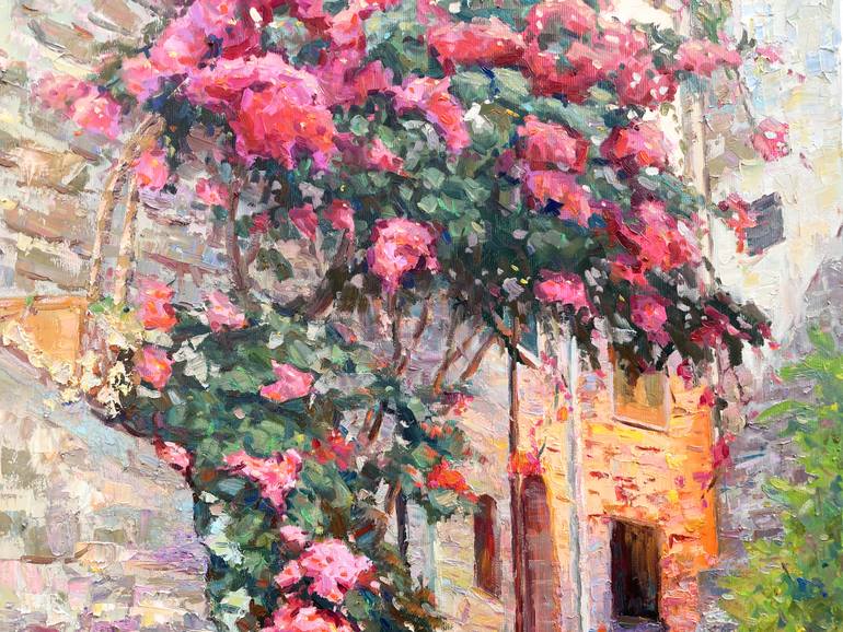 Original Abstract Floral Painting by Eugene Chernyakovsky