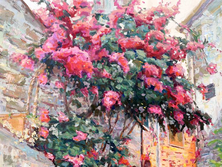 Original Abstract Floral Painting by Eugene Chernyakovsky