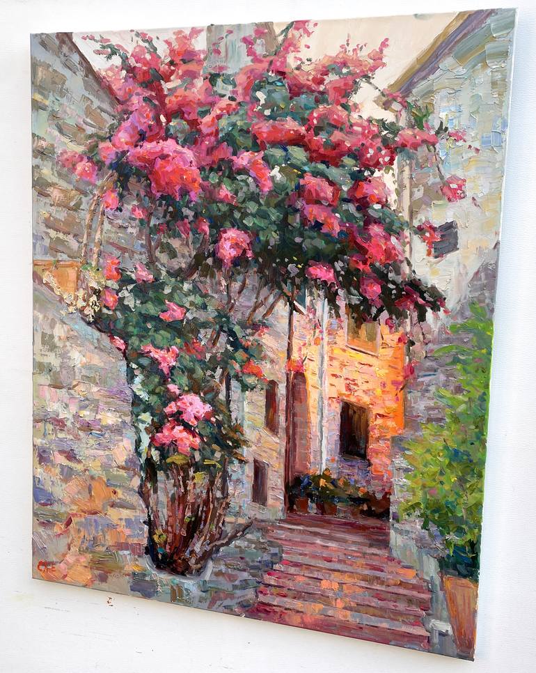 Original Abstract Floral Painting by Eugene Chernyakovsky