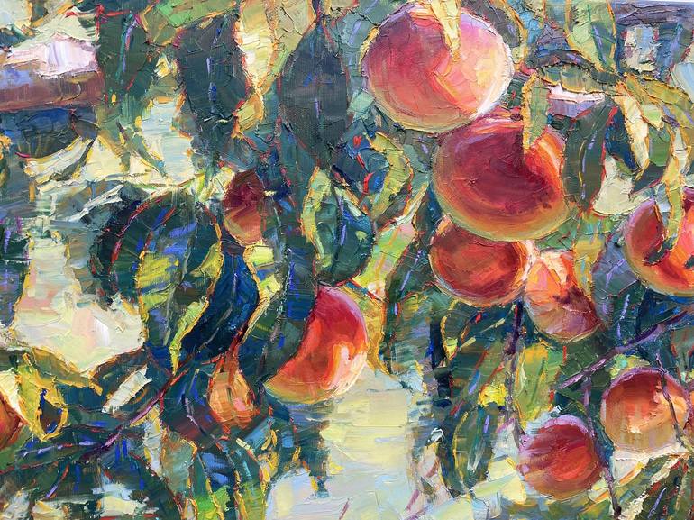 Original Art Deco Garden Painting by Eugene Chernyakovsky