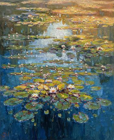 Original Abstract Floral Painting by Eugene Chernyakovsky