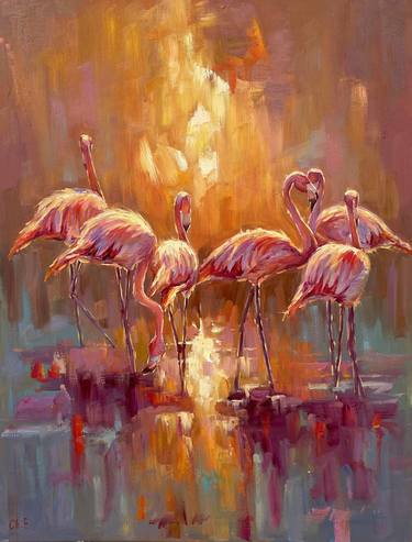 Original Abstract Animal Painting by Eugene Chernyakovsky