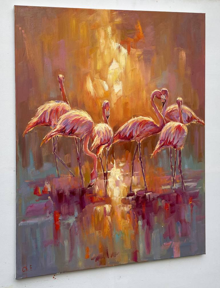 Original Abstract Animal Painting by Eugene Chernyakovsky