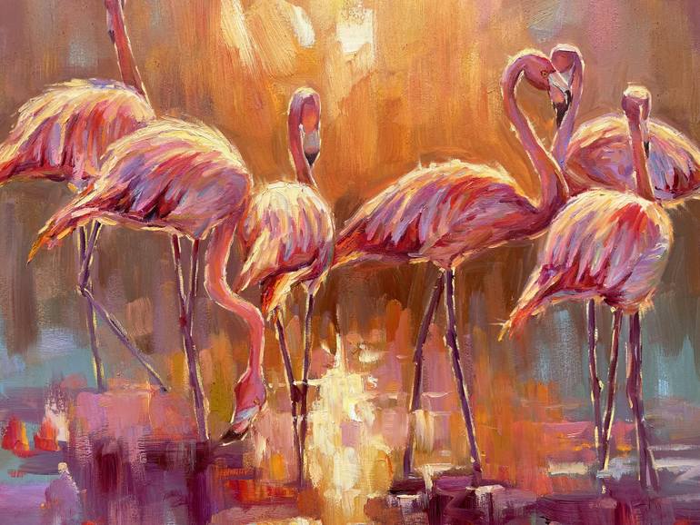 Original Abstract Animal Painting by Eugene Chernyakovsky