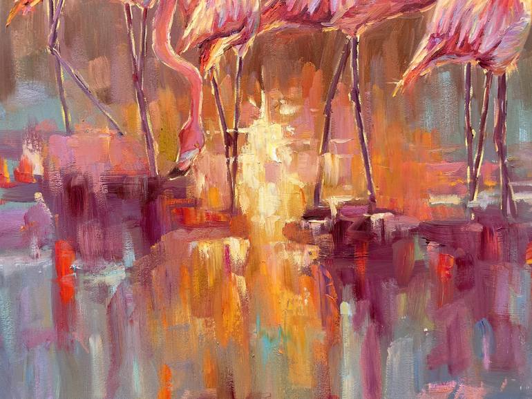 Original Abstract Animal Painting by Eugene Chernyakovsky