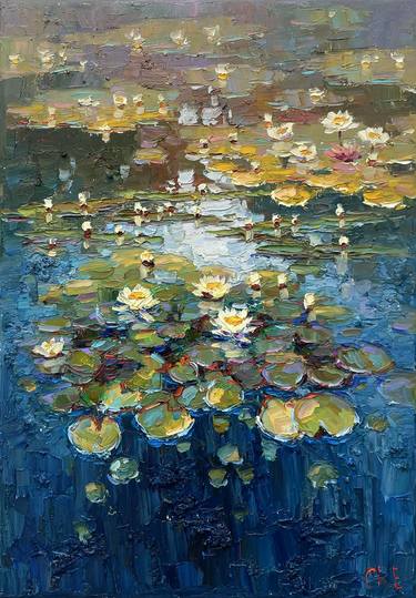 Original Abstract Floral Painting by Eugene Chernyakovsky