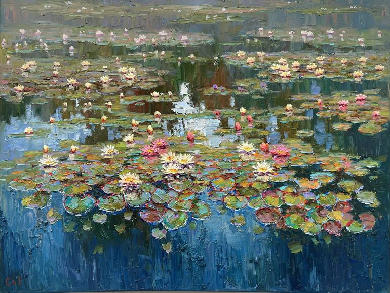 Original Abstract Floral Paintings by Eugene Chernyakovsky