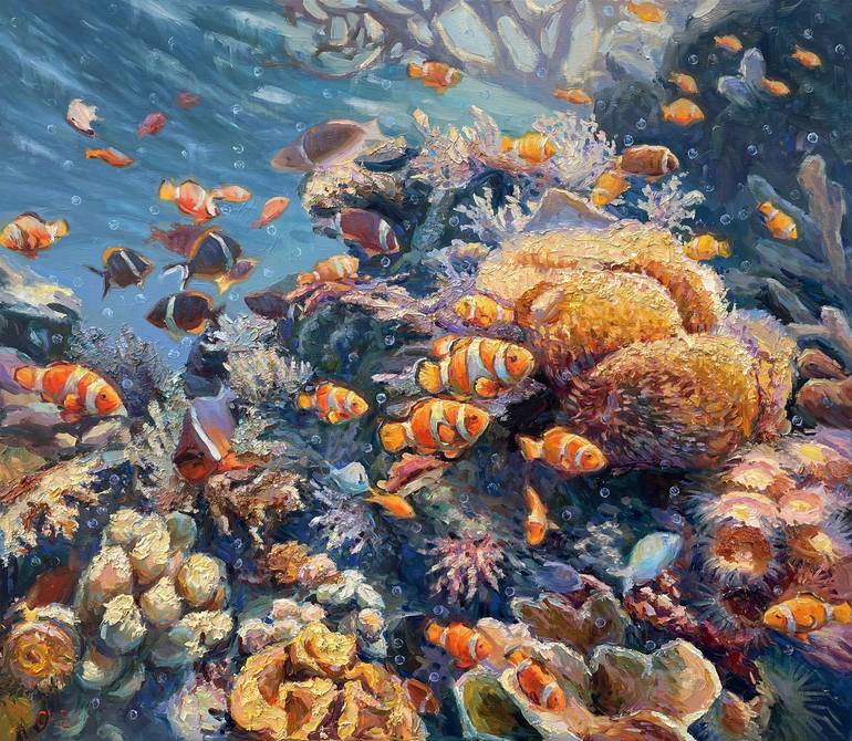 Original Abstract Animal Paintings by Eugene Chernyakovsky