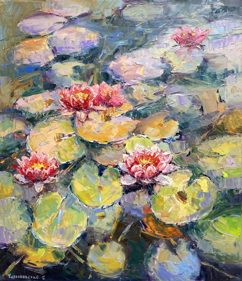 Original Abstract Floral Paintings by Eugene Chernyakovsky