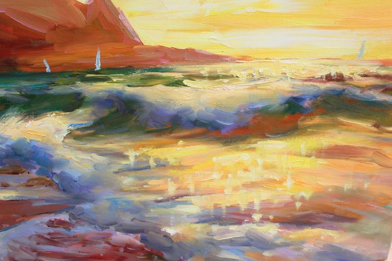 Original Abstract Seascape Painting by Eugene Chernyakovsky