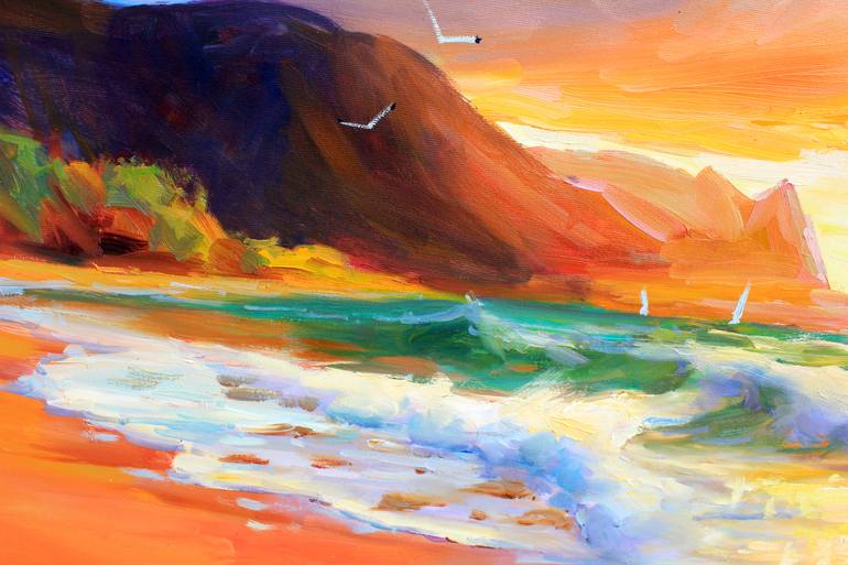 Original Abstract Seascape Painting by Eugene Chernyakovsky