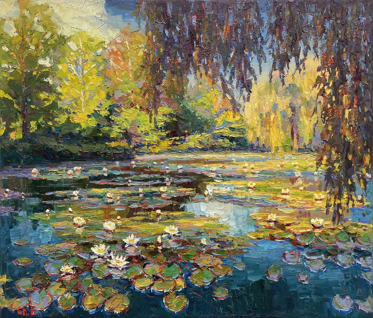 Original Abstract Floral Paintings by Eugene Chernyakovsky