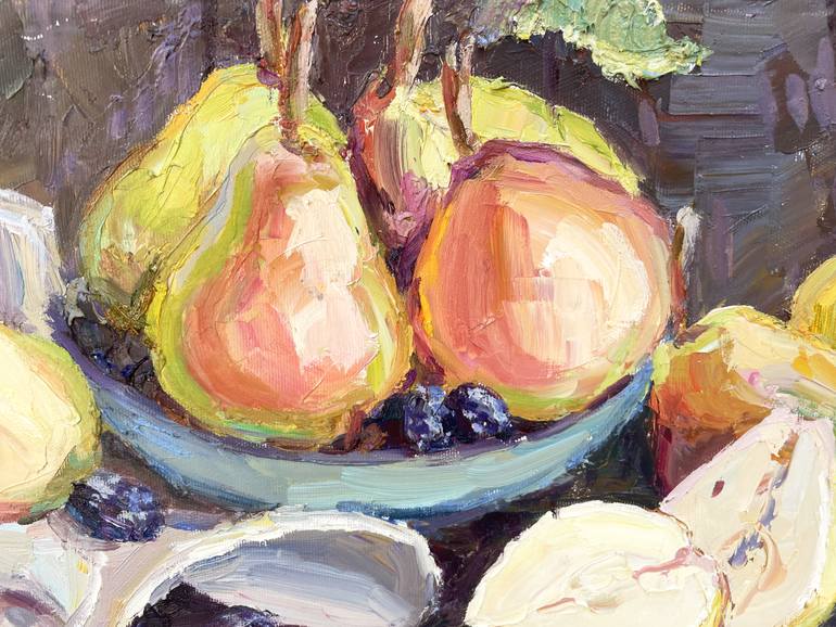 Original Abstract Garden Painting by Eugene Chernyakovsky