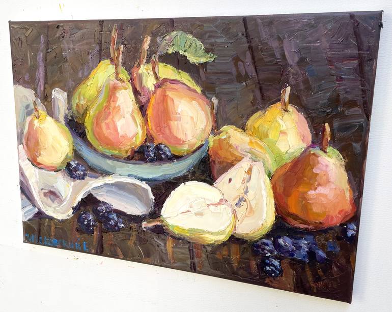 Original Abstract Garden Painting by Eugene Chernyakovsky