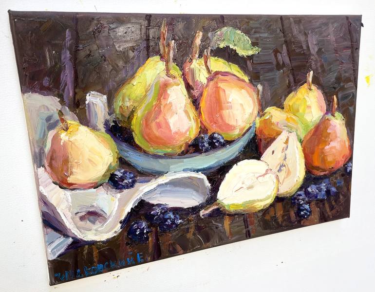 Original Abstract Garden Painting by Eugene Chernyakovsky