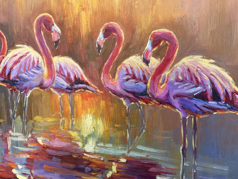 Original Abstract Animal Painting by Eugene Chernyakovsky