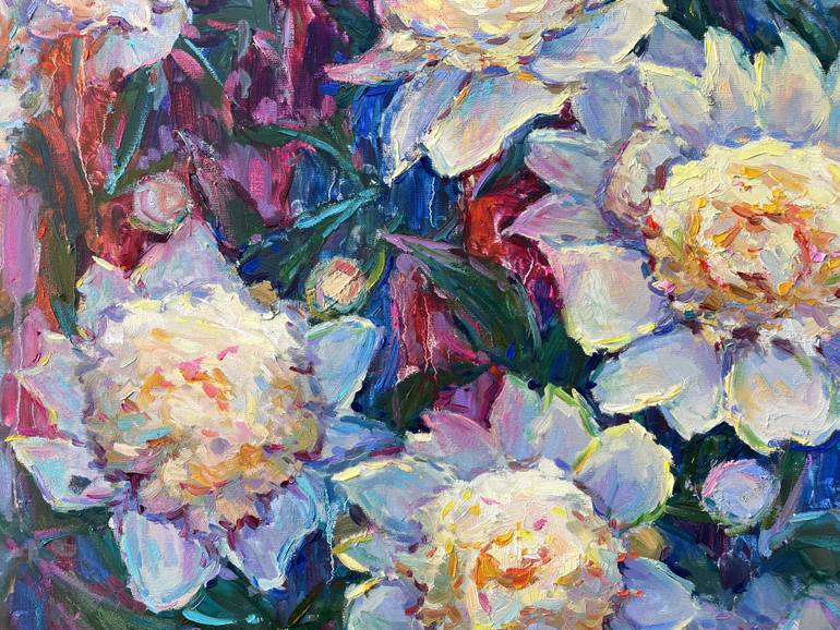 Original Abstract Floral Painting by Eugene Chernyakovsky