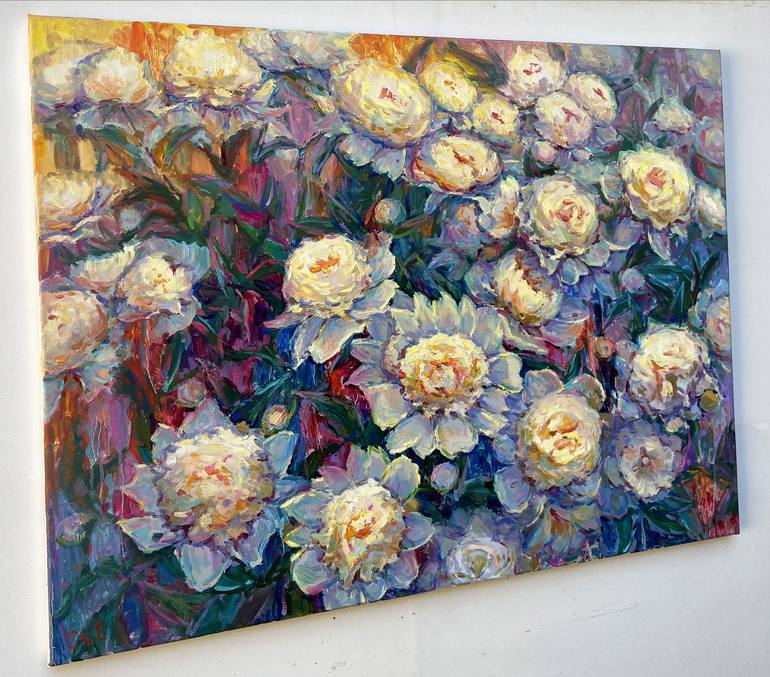 Original Abstract Floral Painting by Eugene Chernyakovsky
