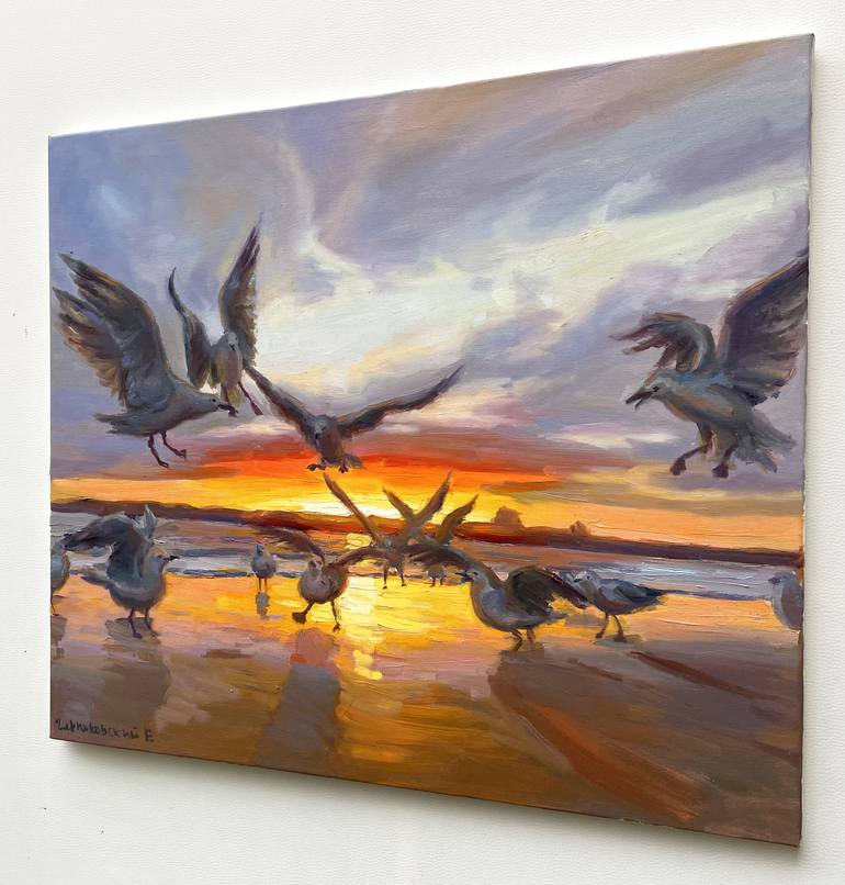 Original Abstract Animal Painting by Eugene Chernyakovsky