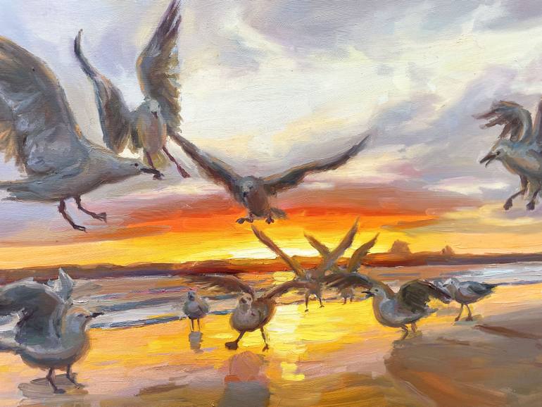 Original Abstract Animal Painting by Eugene Chernyakovsky
