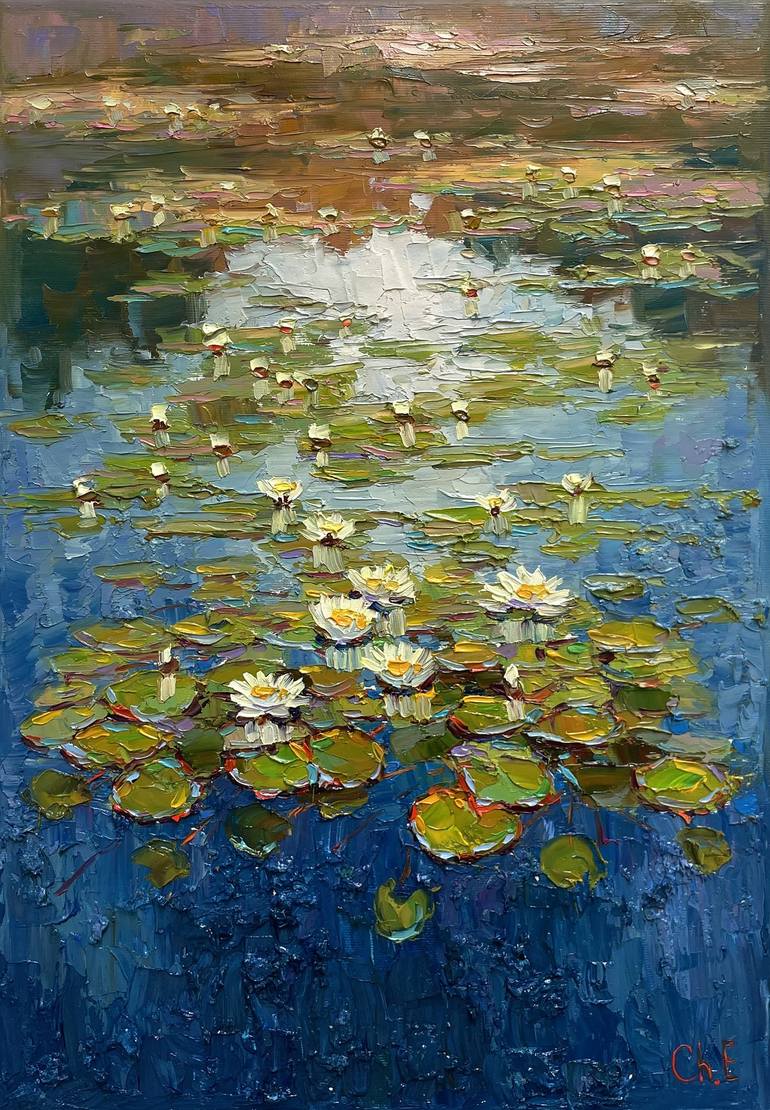 Original Abstract Floral Paintings by Eugene Chernyakovsky