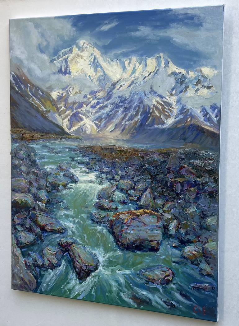 Original Abstract Landscape Painting by Eugene Chernyakovsky