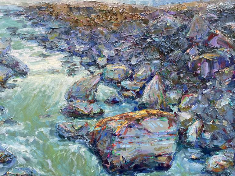 Original Abstract Landscape Painting by Eugene Chernyakovsky