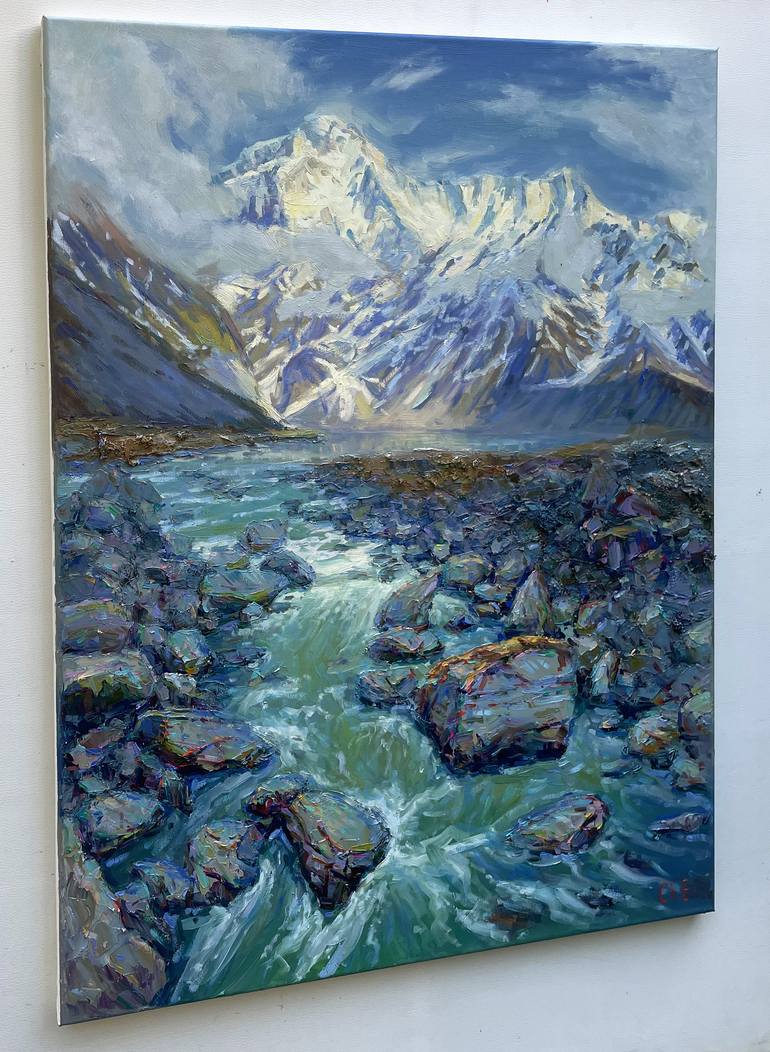 Original Abstract Landscape Painting by Eugene Chernyakovsky