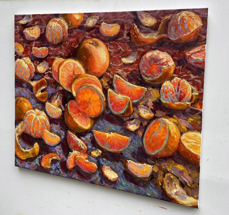 Original Abstract Garden Painting by Eugene Chernyakovsky