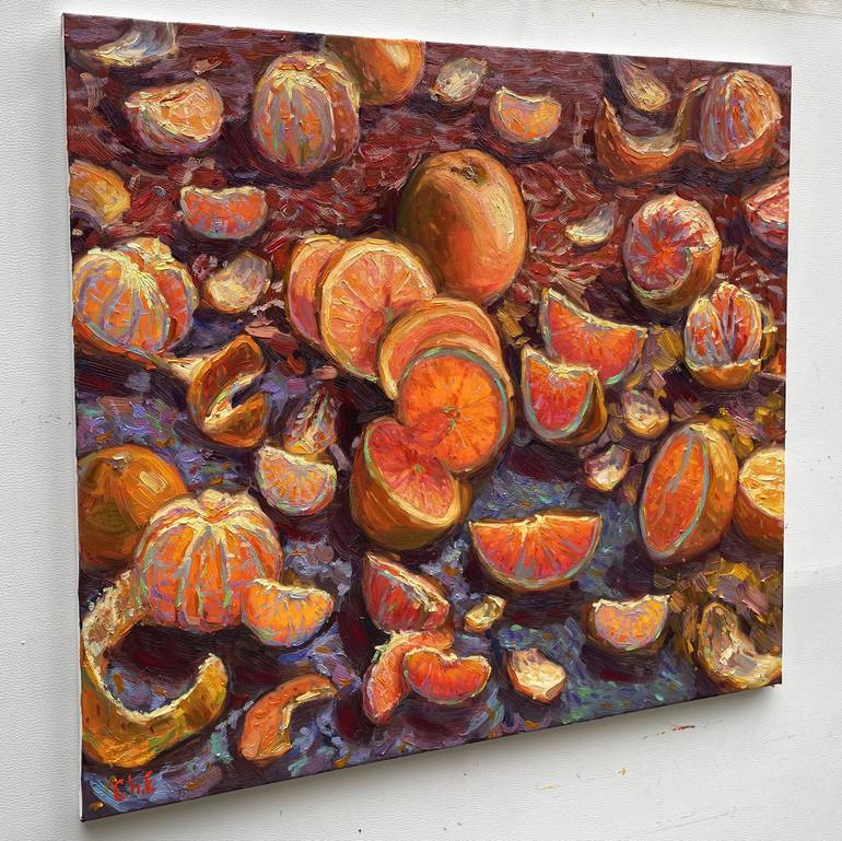 Original Abstract Garden Painting by Eugene Chernyakovsky