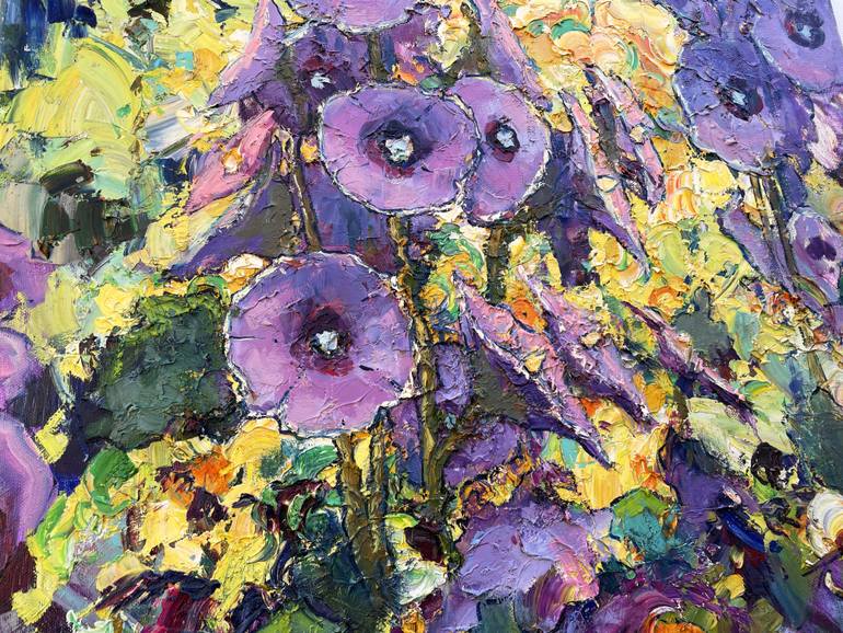 Original Abstract Floral Painting by Eugene Chernyakovsky