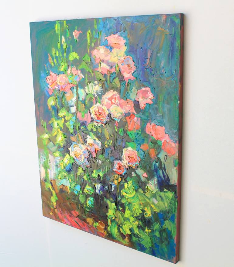 Original Abstract Expressionism Floral Painting by Eugene Chernyakovsky