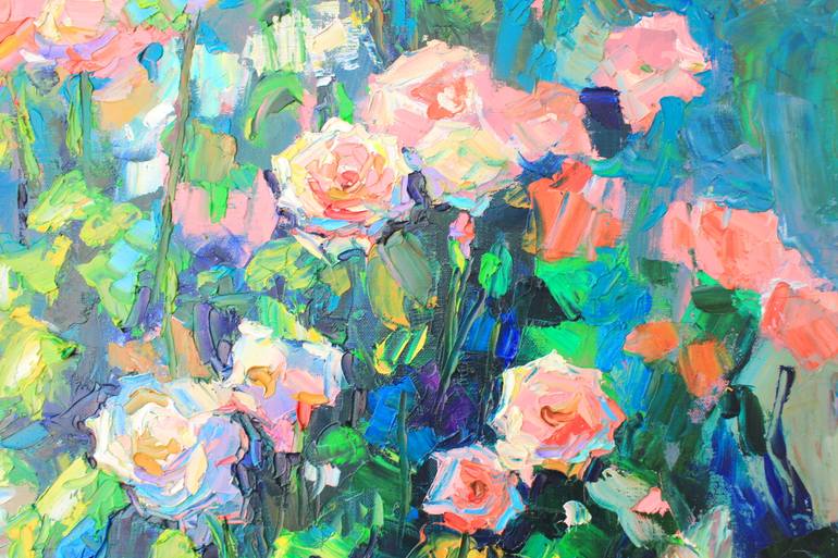 Original Abstract Expressionism Floral Painting by Eugene Chernyakovsky