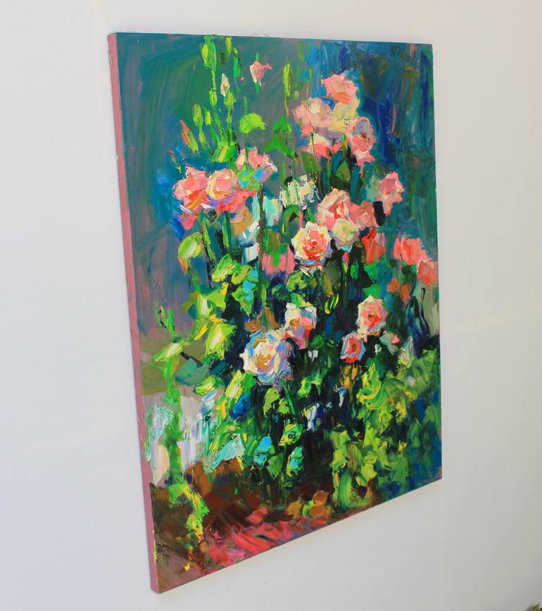 Original Abstract Expressionism Floral Painting by Eugene Chernyakovsky