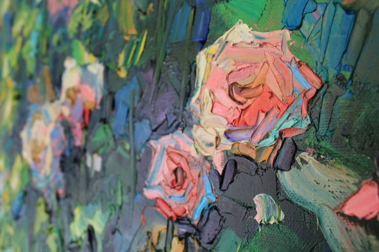 Original Abstract Expressionism Floral Painting by Eugene Chernyakovsky