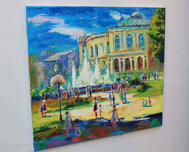 Original Architecture Painting by Eugene Chernyakovsky